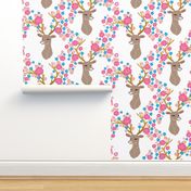 deer with flowers // antlers floral antlers flower antlers doe deer cute flowers spring florals