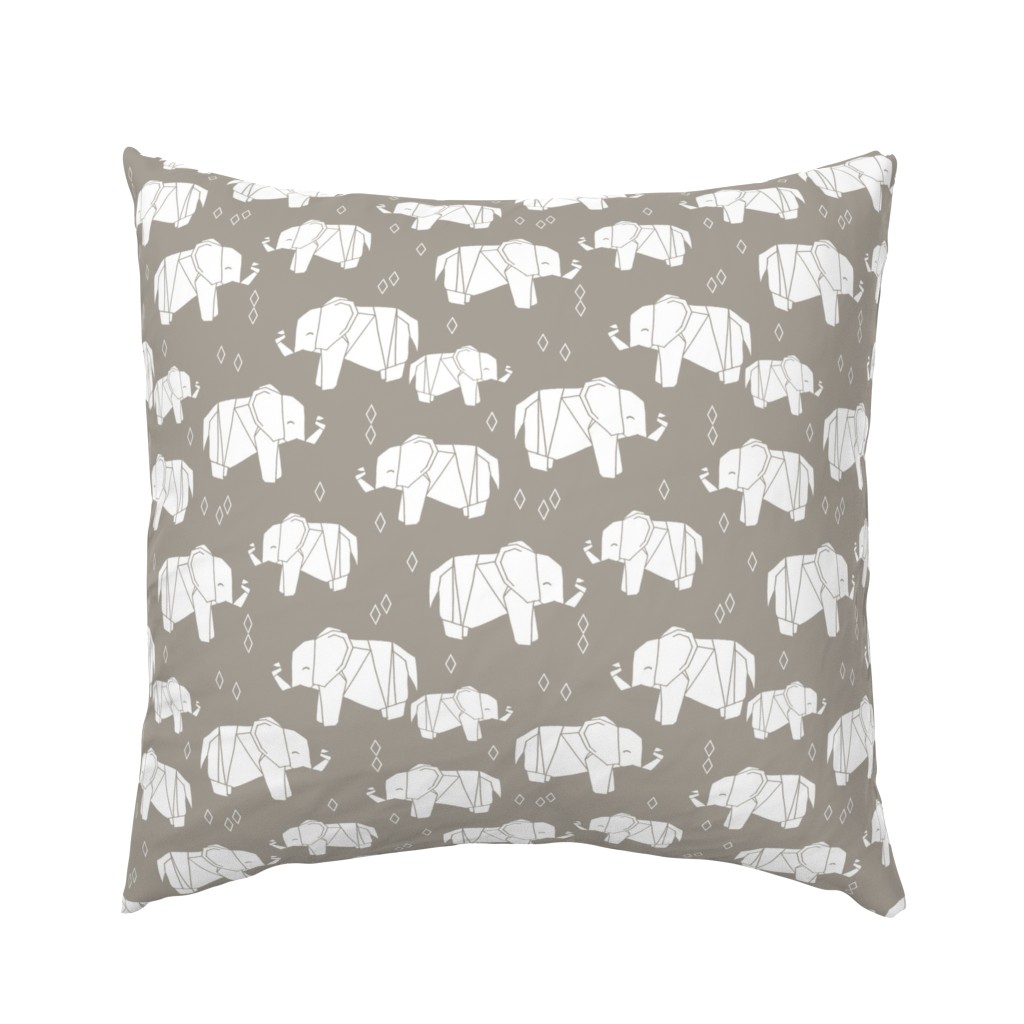 Origami Elephant - Taupe by Andrea Lauren