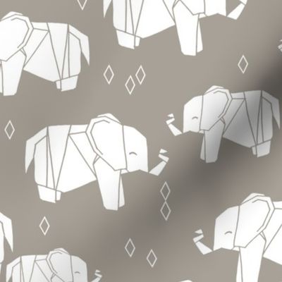 Origami Elephant - Taupe by Andrea Lauren