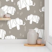 Origami Elephant - Taupe by Andrea Lauren