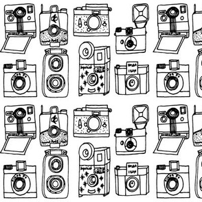 Vintage Cameras - B&W by Andrea Lauren