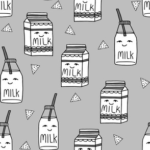 milk // grey kids food trendy milk jug pattern