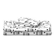 milk // black and white kids food hand-drawn illustration fabric pattern