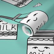 milk // mint kids milk milk jug food illustration