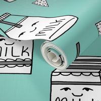 milk // mint kids milk milk jug food illustration