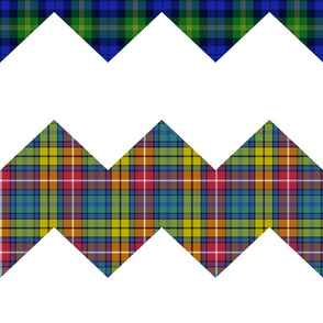 large tartan chevron, 6" zigzags