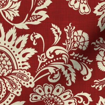 brocade vintage red