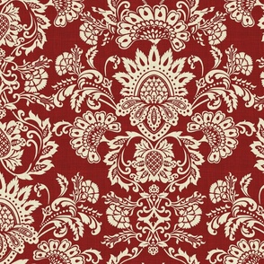 brocade vintage red