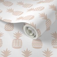 Soft ananas gender neutral beige soft pastel geometric pineapple fruit summer beach theme illustration pattern