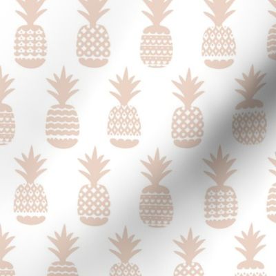 Soft ananas gender neutral beige soft pastel geometric pineapple fruit summer beach theme illustration pattern