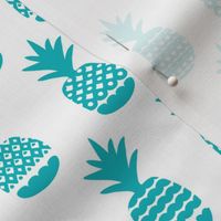 Fun ocean blue aqua ananas pineapple geometric pineapple fruit summer beach theme illustration pattern