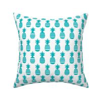 Fun ocean blue aqua ananas pineapple geometric pineapple fruit summer beach theme illustration pattern