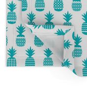 Fun ocean blue aqua ananas pineapple geometric pineapple fruit summer beach theme illustration pattern