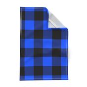 blue and black buffalo check, 3" squares