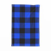 blue and black buffalo check, 3" squares