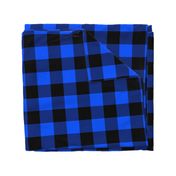 blue and black buffalo check, 3" squares