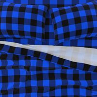 blue and black buffalo check, 3" squares