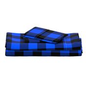 blue and black buffalo check, 3" squares