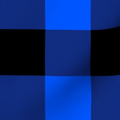 blue and black buffalo check, 3" squares