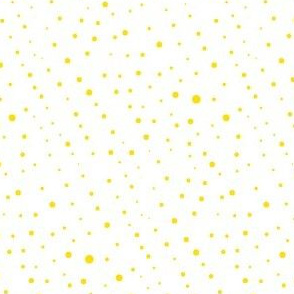 polka dots yellow on white