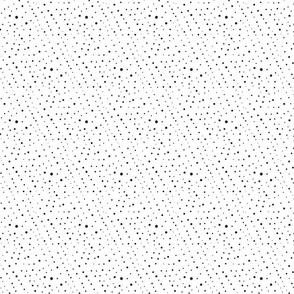 Polka Dots Charcoal on White