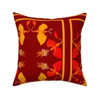 fire dragons pillow