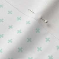 mod baby » tiny crosses mint light