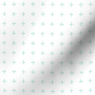 mod baby » tiny crosses mint light