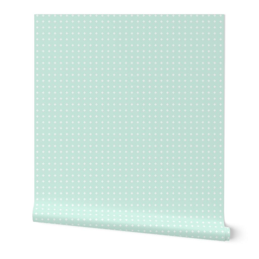 mod baby » tiny crosses on mint light