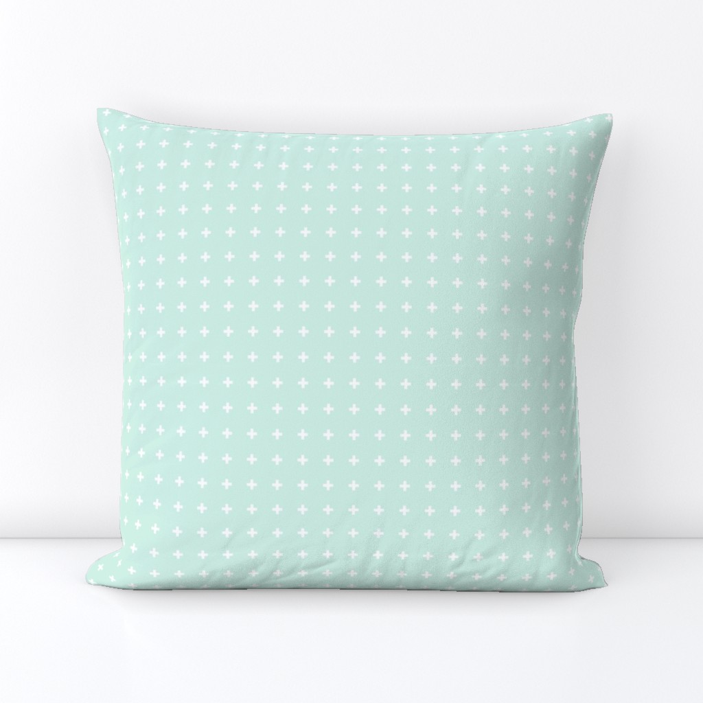 mod baby » tiny crosses on mint light