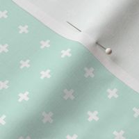 mod baby » tiny crosses on mint light