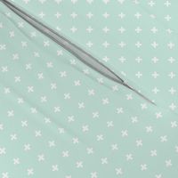 mod baby » tiny crosses on mint light