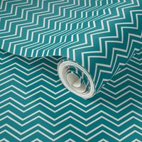 chevron no2 dark teal + off-white