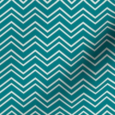 chevron no2 dark teal + off-white