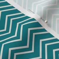 chevron no2 dark teal + off-white