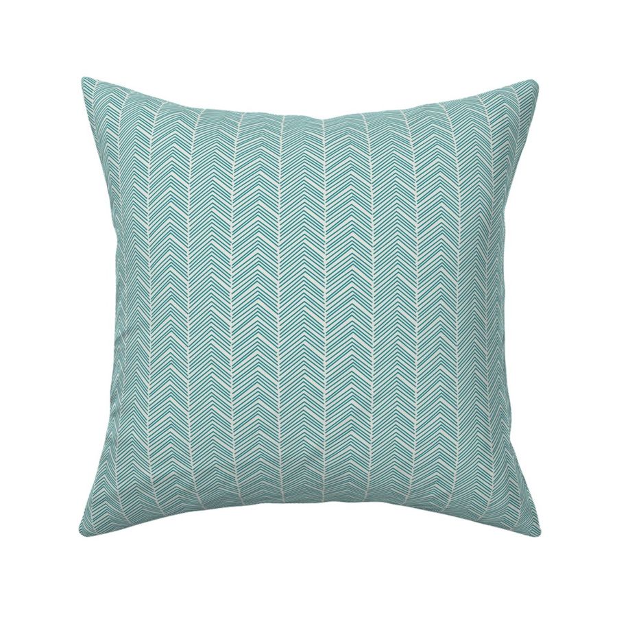 chevron love dark teal + off-white