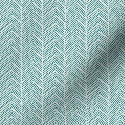 chevron love dark teal + off-white