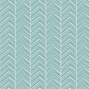 chevron love dark teal + off-white