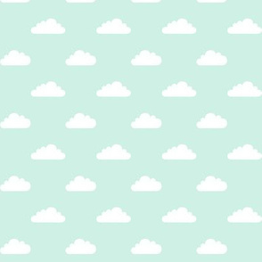 mod baby » tiny clouds on mint light