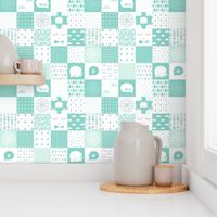 mod baby » mint wholecloth cheater quilt 4"