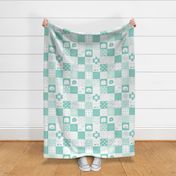 mod baby » mint wholecloth cheater quilt 4"