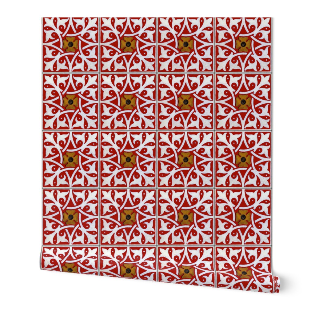 Medieval Tile ~ Turkey Red  