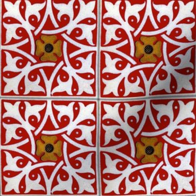 Medieval Tile ~ Turkey Red  