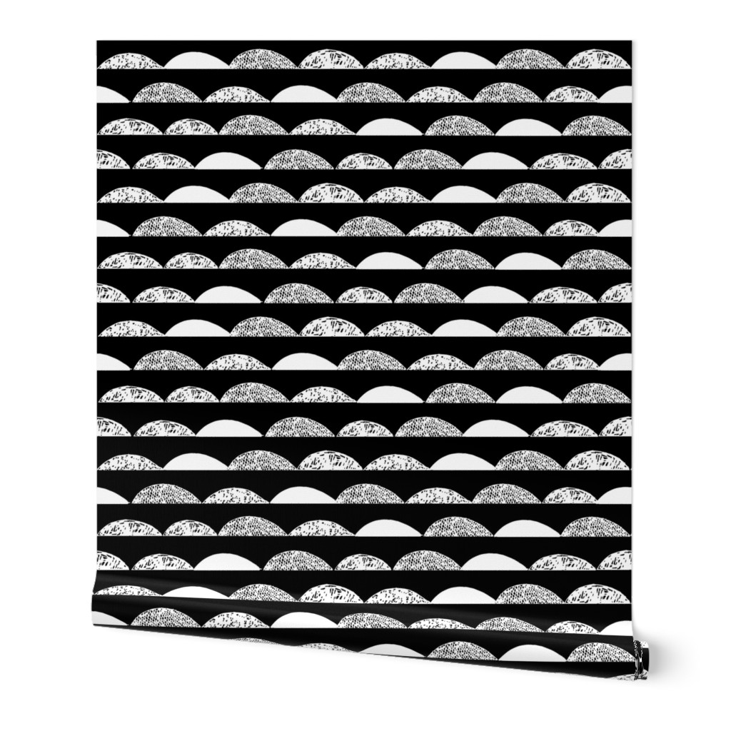 scallops // black and white scallop kids nursery baby simple