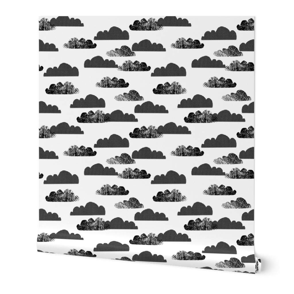 clouds // black and white cloud nursery baby scandi cool trendy nursery baby
