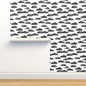 clouds // black and white cloud nursery baby scandi cool trendy nursery baby