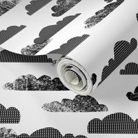 clouds // black and white cloud nursery baby scandi cool trendy nursery baby