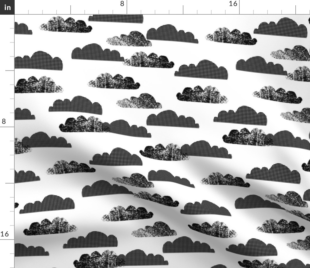 clouds // black and white cloud nursery baby scandi cool trendy nursery baby