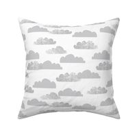 clouds // grey nursery simple baby kids sweet grey cloudds