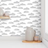 clouds // grey nursery simple baby kids sweet grey cloudds